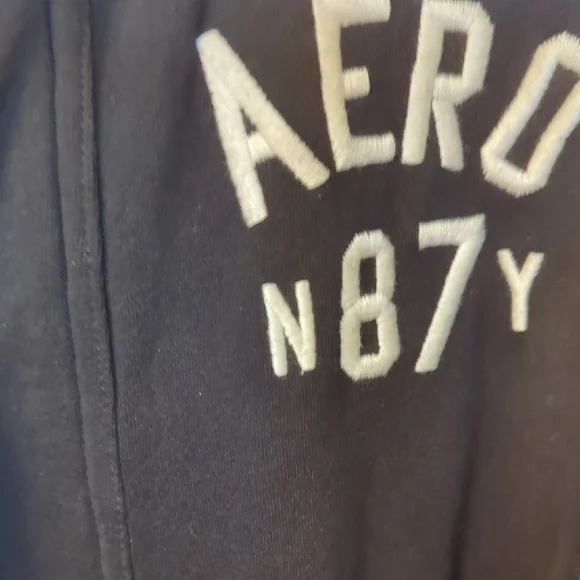 Aeropostale Black Bomber Jacket with Fur Hood - Picture 3 of 4